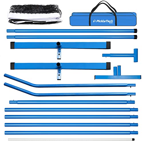 PICKLETECH 4.0 Slim Version Portable Pickleball Nets Outdoor Game 22 FT Pickleball Net-USAPA Regulation Size-Pickle Ball Net System with Carrying Bag for Driveway