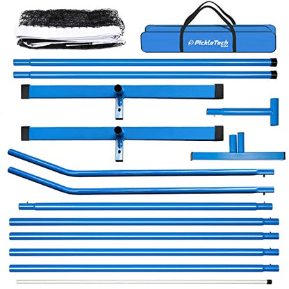 PICKLETECH 4.0 Slim Version Portable Pickleball Nets Outdoor Game 22 FT Pickleball Net-USAPA Regulation Size-Pickle Ball Net System with Carrying Bag for Driveway