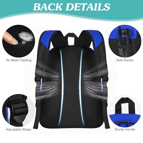 WOLT Soccer Backpack Soccer Bag with Ball Holder & Shoes Compartment, Sport Equipment Bags For Football, Basketball, Volleyball, Gym - color: Blue