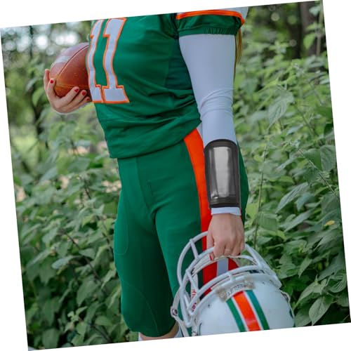 VOSAREA Tactical Football Wristband Quarterback Play Insert Wristband Black Medium Protective Sports Gear for Youth Football Coaching
