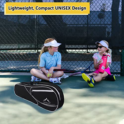 Himal 3 Racquet Tennis Bag With Protective Pad, Tennis Racket Bag for Men Women, Sports Enthusiasts of All Ages - color: Black