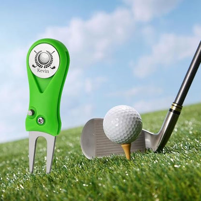 Custom Golf Divot Tool with Ball Marker Personalized Foldable Golf Repair Tool for Men Women Golf Gift for Groomsmen Bachelor Party Favors