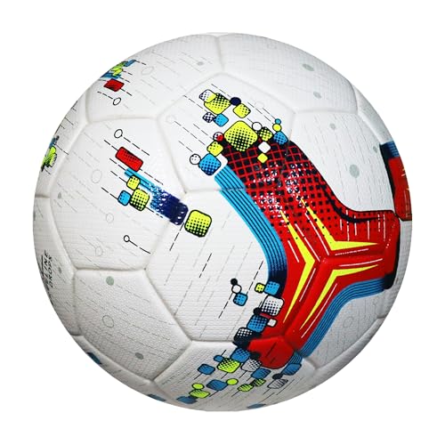 Soccer Ball Size 5 Training Soccer Ball – Thermobonded TPU Soccer Ball for Indoor Courts and Outdoor Fields, PU Leather Football with 32 Panel Design and Reinforced Bladder – VERVELINE
