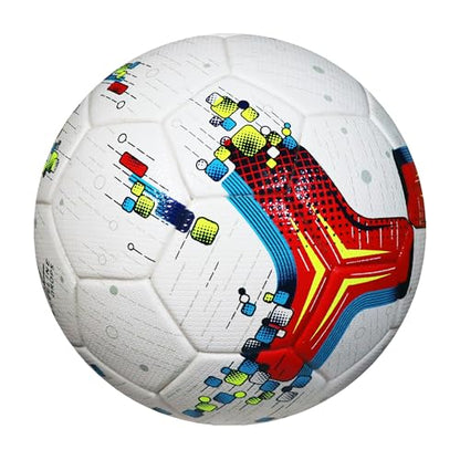 Soccer Ball Size 5 Training Soccer Ball – Thermobonded TPU Soccer Ball for Indoor Courts and Outdoor Fields, PU Leather Football with 32 Panel Design and Reinforced Bladder – VERVELINE