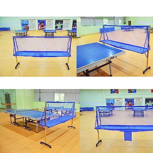 Rolling Table Tennis Ball Catch Net, Ping Pong Practice Nets Accessories for Indoor Outdoor, Training Tool for Multi Ball Drills, Easy Set Up