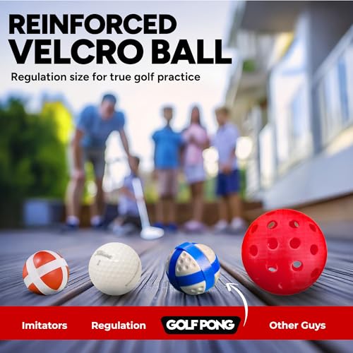 Golf Pong Versus Edition, (2 Pack) Game Set, Jumbo Backyard Lawn Game, Portable Indoor/Outdoor Chipping Golf Gift for Men, Women & Family