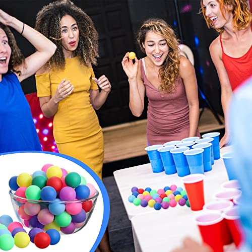 Chivao 200 Pieces Table Tennis Balls Washable Game Table Tennis Mini Plastic Balls for Pool Carnival Party Game - color: Colorful