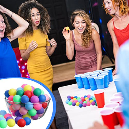 Chivao 200 Pieces Table Tennis Balls Washable Game Table Tennis Mini Plastic Balls for Pool Carnival Party Game - color: Colorful