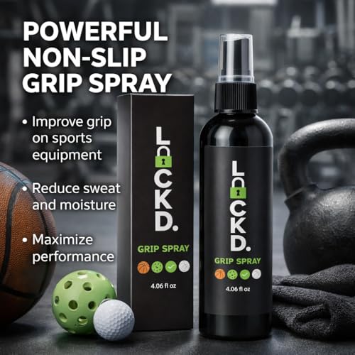 Lockd. Grip Spray | High-Performance Traction Spray for Shoes & Soles | Instant Grip for Basketball, Tennis, Pickleball, Volleyball & Court Sports | Long-Lasting Non-Slip Control