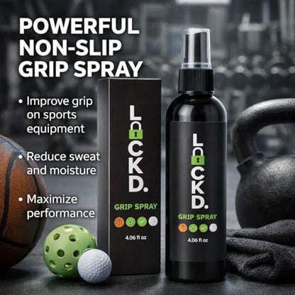 Lockd. Grip Spray | High-Performance Traction Spray for Shoes & Soles | Instant Grip for Basketball, Tennis, Pickleball, Volleyball & Court Sports | Long-Lasting Non-Slip Control