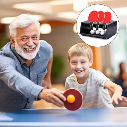 DICOSMETIC 1Pc Ping Pong Paddle Storage Rack 2 in 1 Wall-Mount Table Tennis Paddle Display Holder Hold 12Pcs Rackets and Balls Storage Shelf 30.5x21x13.5cm Black