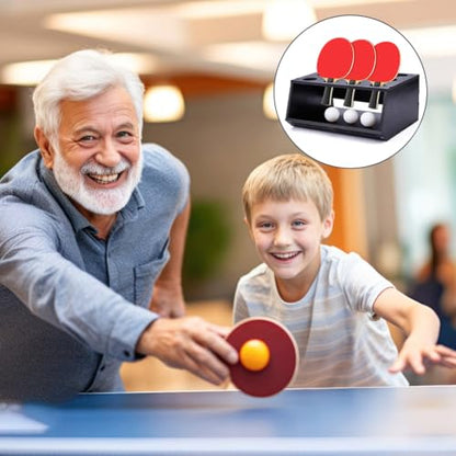 DICOSMETIC 1Pc Ping Pong Paddle Storage Rack 2 in 1 Wall-Mount Table Tennis Paddle Display Holder Hold 12Pcs Rackets and Balls Storage Shelf 30.5x21x13.5cm Black