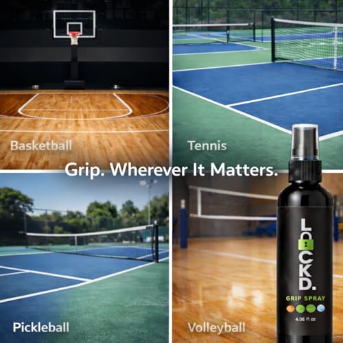 Lockd. Grip Spray | High-Performance Traction Spray for Shoes & Soles | Instant Grip for Basketball, Tennis, Pickleball, Volleyball & Court Sports | Long-Lasting Non-Slip Control