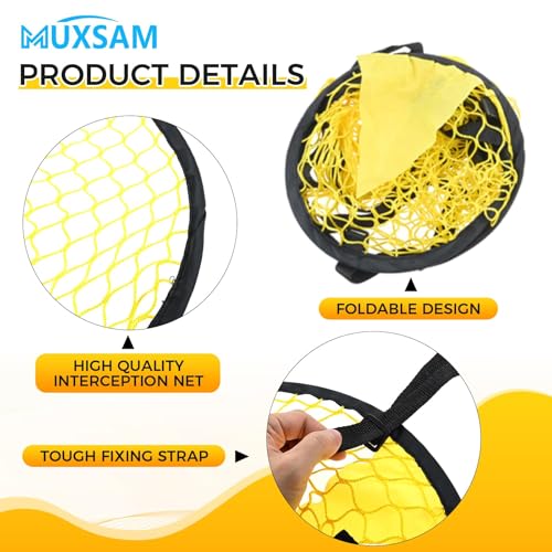 2Pcs Soccer Top Bins Target Net, Fold-able Football Training Goal Target Bag, Top Bins Football Target Goal Net, Top Corner Target Net Goals for Kids Shootings Accuracy Practice Equipment
