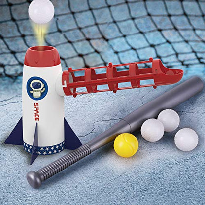 iPlay, iLearn Pitching Machine Baseball & Tennis, Plastic Replacement Balls, Sports Training Ball, 6Pcs Set, Outdoors Game Set, Active, Learning Gift Age 4, 5, 6, 7, 8 Year Olds Kids, Boys, Girls