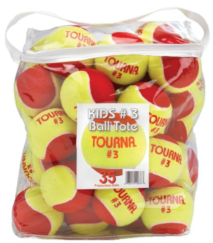 Tourna Low Compression Stage 3 Tennis Ball - style: 35 Pack