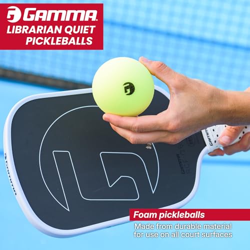 Gamma Librarian Foam Quiet Pickleball Balls – Low-Noise Practice Balls with True Bounce on Any Surface – Foam Pickleballs Available in 48 Box, 3 Pack, or 6 Pack