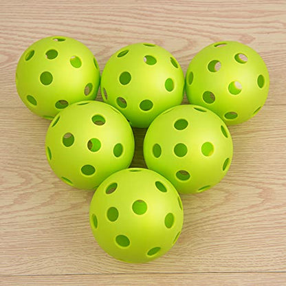Coopay 24/80 Pack Practice Baseball SoftBalls Plastic Training Balls Lightweight Hollow Balls with a Drawstring Bag for Hitting, Baseball Training Indoor Outdoor Use - color: Green, style: 24 Pack