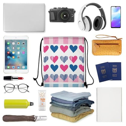 Beam Bag Large Capacity Drawstring Backpack for Volleyball Baseball Sports Workout Gear Travel Men Women, Transgender Pride Hearts Lgbt Flag Bags - color: Picture (758)