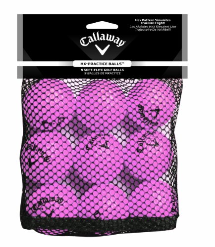 Callaway HX Soft Flight - Foam Practice Golf Balls - color: Pink, size: 9 Pack