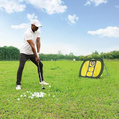 Chipping Net, Pop Up Golf Nets for Backyard Driving Real Golf Balls, Indoor & Outdoor Practice Net for Accuracy Short Game