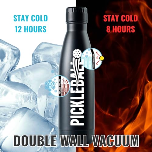 Onebttl Pickleball Gifts for Pickleball Lovers, Pickleball Accessories, 17oz Insulated Stainless Steel Drinking Bottle, Best Gifts for Christmas/Birthday