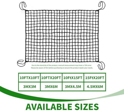 Golf Hitting Practice Net – Heavy Duty Golf Net for Backyard Driving Real Golf Balls, Multi-Sport Barrier Net for Baseball, Hockey, Soccer – with Bungee Cords & Zip Ties - size: 10Ft×15Ft