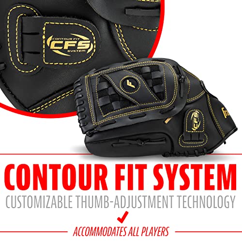 Franklin Sports Field Master Baseball + Softball Glove - Field Master Adult + Youth Baseball + Softball Mitt - Men's + Women's Gloves - Right Hand Throw