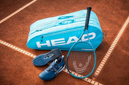 HEAD Tour Racquet Bag L (9R) Tennis Bag - Holds Up to 9 Racquets, CCT+ Climate Control Technology, 2 Main Compartments, Shoe Pocket & Backpack Carry System - color: Blue
