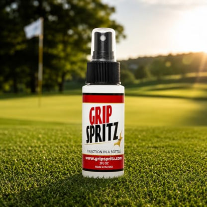 Grip Spritz - Golf Grip Cleaner & Restorer Spray 3-in-1 Clean, Rejuvenate, & Preserve Tackiness - Remove Oil & Dirt to Enhance Club Feel, Control, & Accuracy - Golf Bag Accessory — USGA Approved