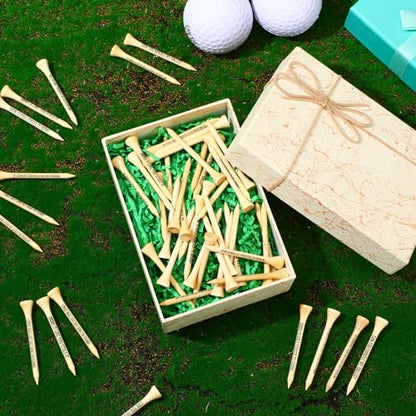 Hollowfly Father's Day Wood Golf Tees Bulk for Men 2-3/4 Inch Wooden Golf Tees Funny Birthday Gag Gifts for Men Grandpa Husband Lovers, 10 Style