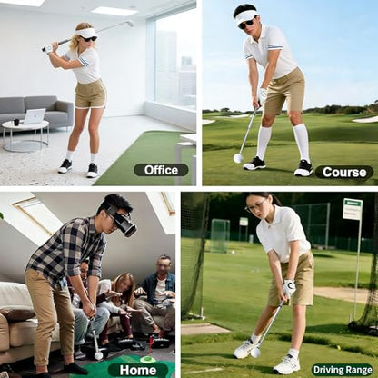 Retractable Golf Swing Training Aid, Golf Grip Trainer for Warm-up, Right-Handed Golf Club for Indoor & Outdoor Practice, Ideal for Beginners Improving Strength