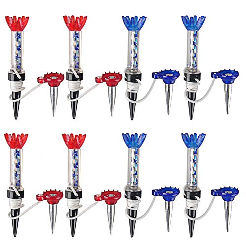 VEASAERS Golf Tees Unbreakable Plastic Magnetic 80 mm Long Bulk Reusable 2/4/8 Pack Blue Red Flexible Magnet Tee Lift Step for Men Women Practice Training Set - style: 8 Pack