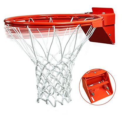 Breakaway Basketball Rim, Heavy Duty Flex Rim Replacement 5/8-In, Standard Goal Reinforced Mounting Bracket Fit Most Size Backboards Indoor and Outdoor - style: 3-springs basketballrim