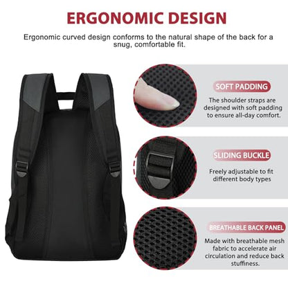 LARIPOP Soccer Backpack with Ball Holder & Shoe Compartment Large Capacity Youth Sports Bag for Training - color: Dark Grey