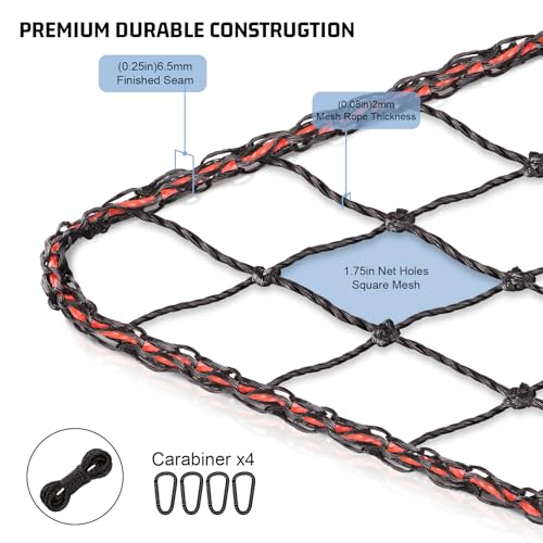 BaseGoal Baseball & Softball Backstop Nets, Heavy Duty Sports Practice Nets, Sports Netting Barrier,DIY Ball Net,Hitting Net for Baseball, Hockey, Soccer, LAX and More