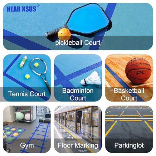 230 ft Pickleball Court Tape, 2 in Wide x 76.7 yd Long Court Marking Kit for A Complete Pickleball Court, Durable Floor Marking Tape for Outdoor and Indoor Use