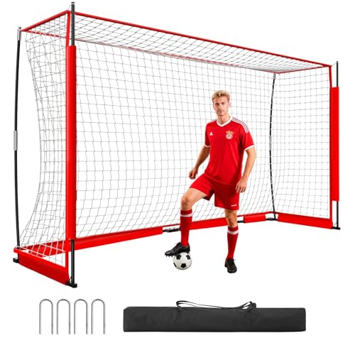 Soccer nets for Backyard, 12X6FT Soccer Net Easy Setup, Portable Soccer Goals for Backyard with Upgraded Collapsible Metal Base, Outdoor Indoor Soccer Goal Net for Practice with Carry Bag