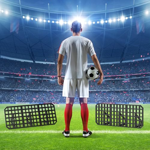 Soccer Rebounder Board, 2-Angles 2 Surfaces Portable Passing Board, Rebound Board, Soccer Wall for Backyard, Enhanced Rebound Performance for Passing & Reaction Skills - Soccer Training Equipment