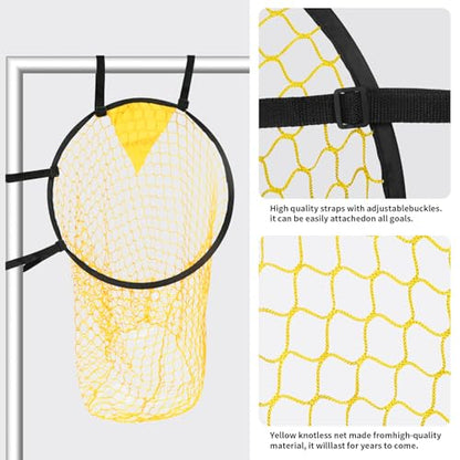Soccer Goald Shooting Target Net: Top Bins Soccer Target Net for Goals Training Practice Equipment Easy to Attach and Detach