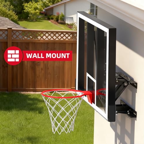 Buzzlett 9594 Basketball Backboard Mounting Kit - Compatible with Lifetime Backboards Only, Heavy-Duty Steel Brackets with 3 Installation Options (Wall, Roof, Pole), Weatherproof for Outdoor Use