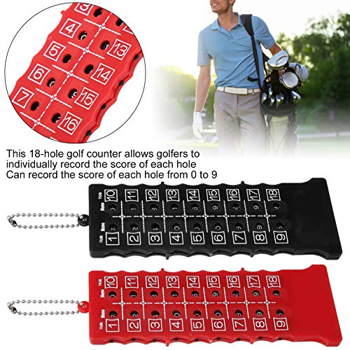 2Pcs 18 Holes Golf Score Card,Golf Stroke Counter Golf Score Card Counter Scoreboard Training Practice Competition Accessory