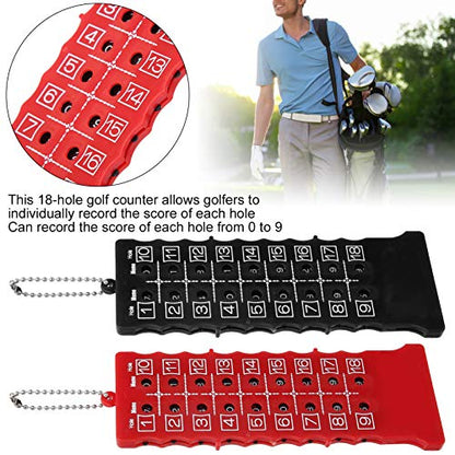2Pcs 18 Holes Golf Score Card,Golf Stroke Counter Golf Score Card Counter Scoreboard Training Practice Competition Accessory