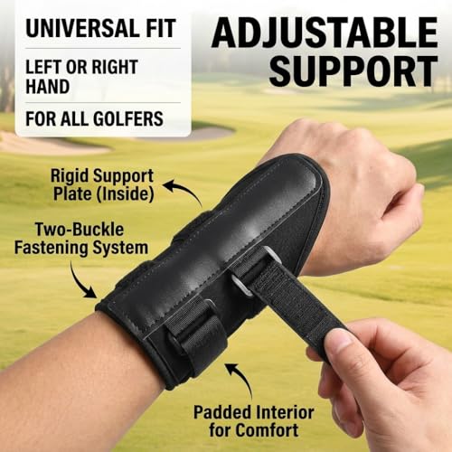 NADUSEP Golf Wrist Brace with Arm Band, Golf Swing Training Aid Kit to Correct Wrist Angle, Improve Swing Plane & Build Muscle Memory – Golf Swing Trainer for Beginners and Practice