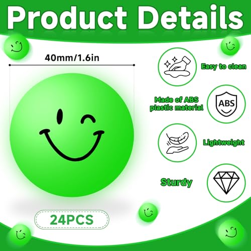 Glow in The Dark Ping Pong Balls - 40mm Table Tennis Balls Luminous Ball for Outdoor Practice Night Party Decor, Sports Activities, Games