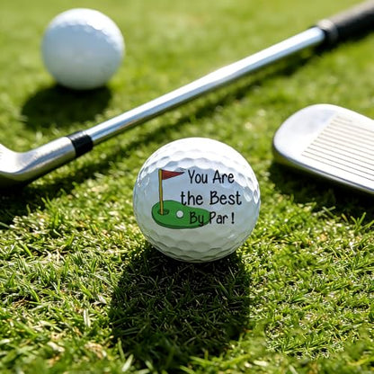 Fathers Day Golf Gifts for Men, Birthday Graduation Gift for Men Women Golfers Lovers, Husband Coworkers Boss Friend, You're the Best by Par Golf Ball Tabletop Display Stand Holders Gift Decor 3 tees