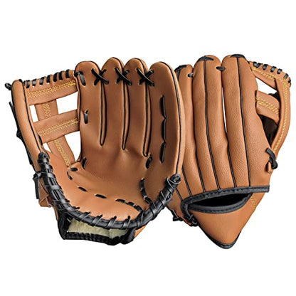 Baseball Gloves Softball Glove,12.5 Player Preferred Wear-Resistant PU Material Thicken Softball Fielding Glove,Left Hand Gloves Right Hand Throw for Youth Adult