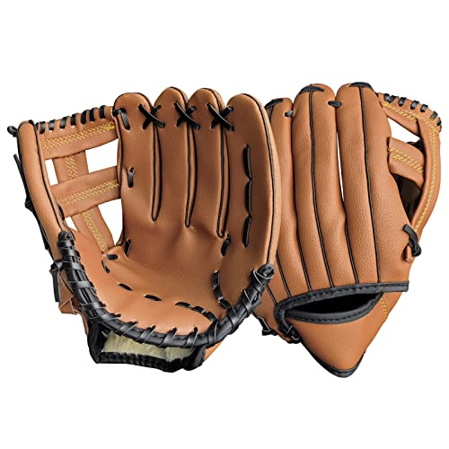 Baseball Gloves Softball Glove,12.5 Player Preferred Wear-Resistant PU Material Thicken Softball Fielding Glove,Left Hand Gloves Right Hand Throw for Youth Adult