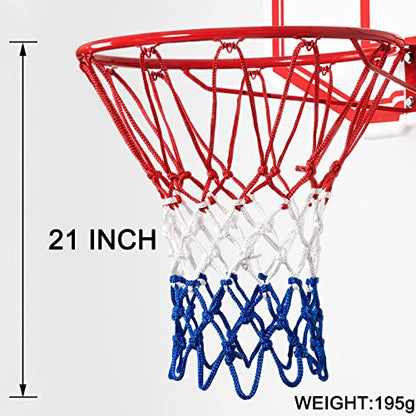 NEIJIANG Basketball Net Replacement, 2025 Upgrade Thick Professional Basketball Nets Heavy Duty Outdoor, All Weather Anti Whip Color Never Fade -12 Loops - style: 1Pc