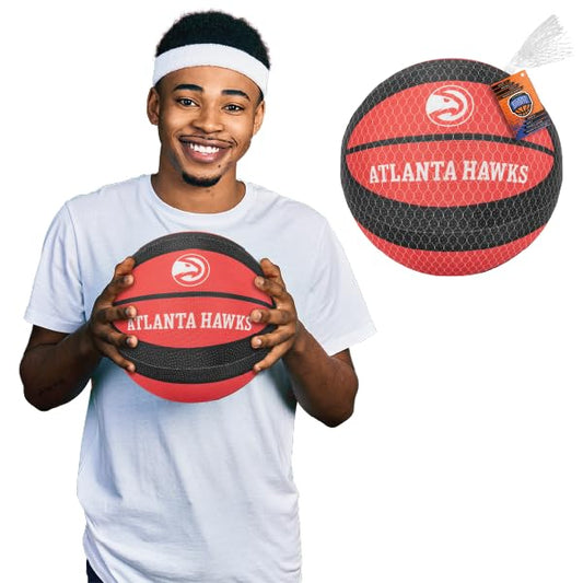 Bleacher Creatures Silent Basketball Size 7 (29.5") – Official NBA Licensed Indoor Foam Ball with Airless Construction, Quiet Performance, and Pro Feel - color: Atlanta Hawks